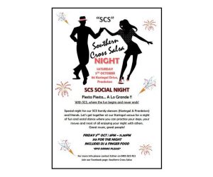 scs flyer - saturday social october